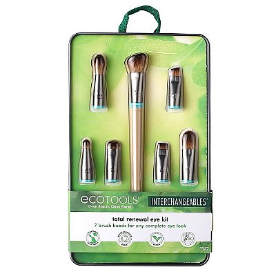 Ecotools Eye Kit Interchangeables Makeup Brush Set with Case Includes 7 Brushes