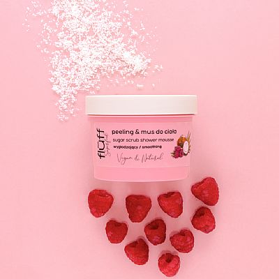 Fluff Sugar Scrub Shower Mousse Raspberry Αnd Coconut 200ml