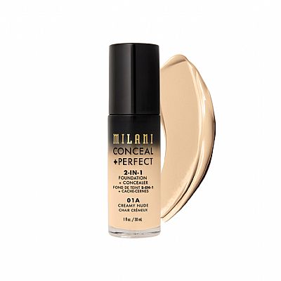 Milani Conceal & Perfect 2 In 1 Foundation & Concealer 01A Creamy Nude 30ml