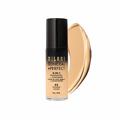 Milani Conceal & Perfect 2 In 1 Foundation & Concealer 02 Natural 30ml