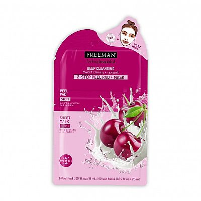 Freeman Deep Cleansing Sweet Cherry + Yoghurt 2-Step Peel Pad + Mask 25ml