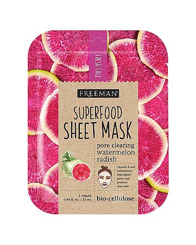 Freeman Superfood Sheet Mask Pore Clearing Watermelon Radish 25ml