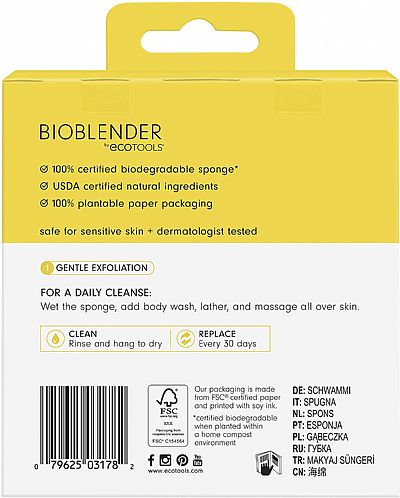 Eco Tools Bioblender By Body Cleansing Sponge 1pcs