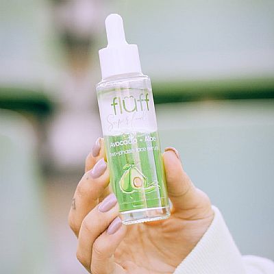 Fluff Aloe And Avocado Booster Two Phase Face Serum 40ml 